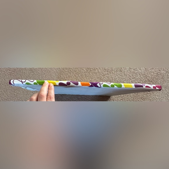 Fabric Memory Memo Board Hanging Wall Art Decor Buttons & Criss Cross Ribbons - Picture 10 of 16